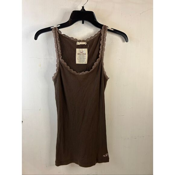 Hollister Ca Y2K tank top large lace trim rn#102573 Elena Gilbert - Picture 2 of 9